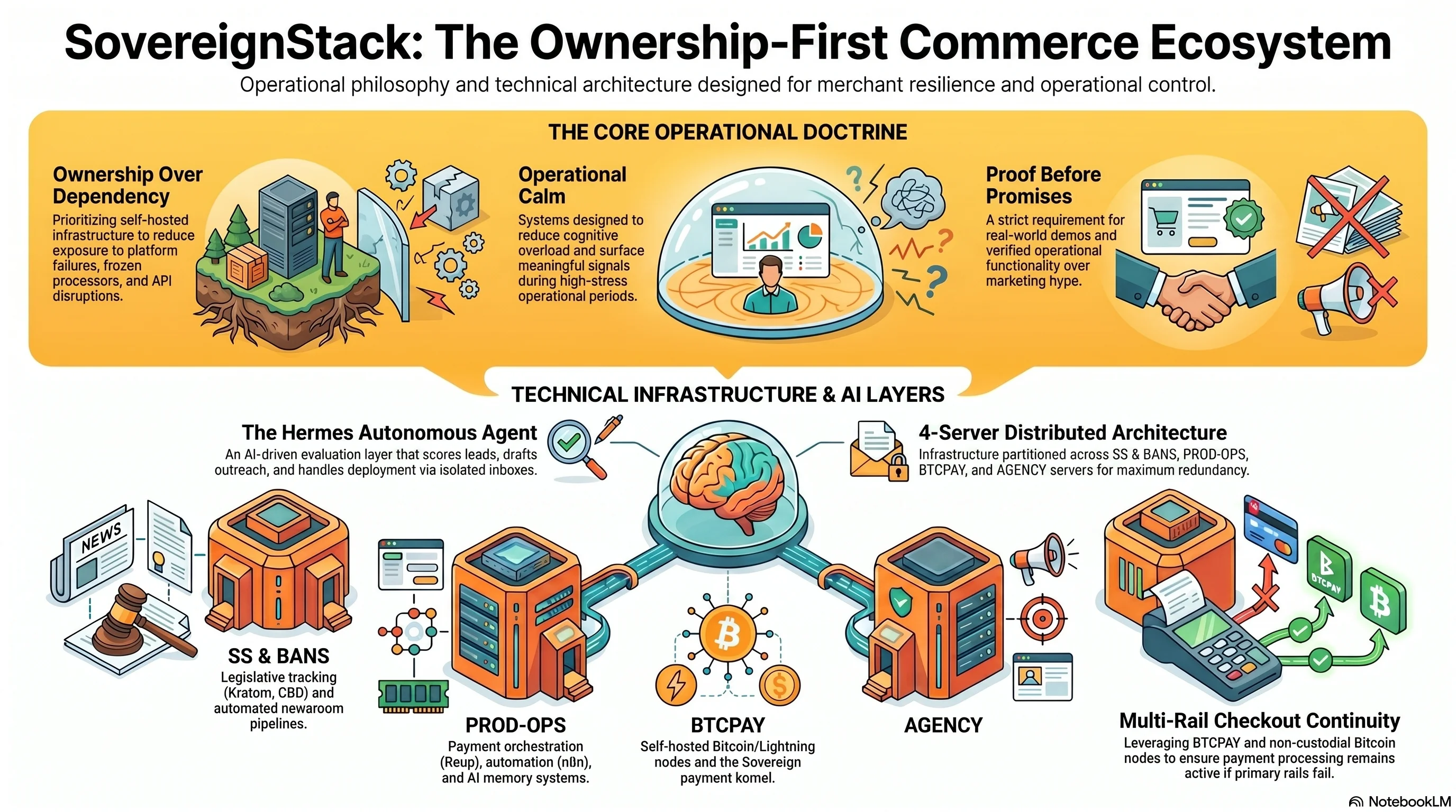 SovereignStack Commerce Ecosystem — full-stack sovereign deployment overview.